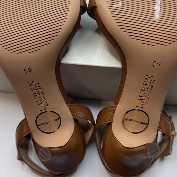 Lauren Ralph Lauren Women's Gwen Ankle-Strap Dress Sandals- Polo Tan- Size 6 - Picture 9 of 10